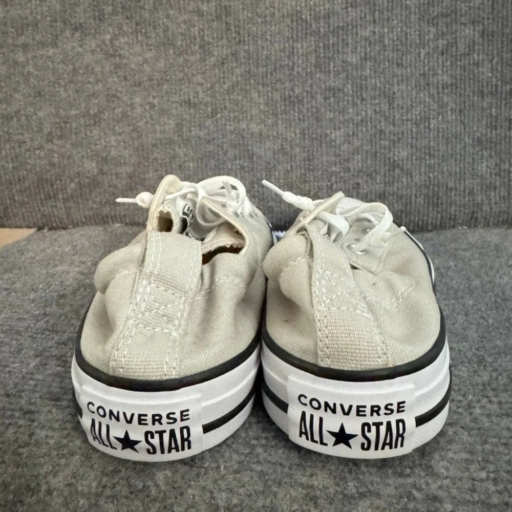 Converse Chuck Taylor All Star Shoreline Slip On Sneakers Beige Canvas Womens 8